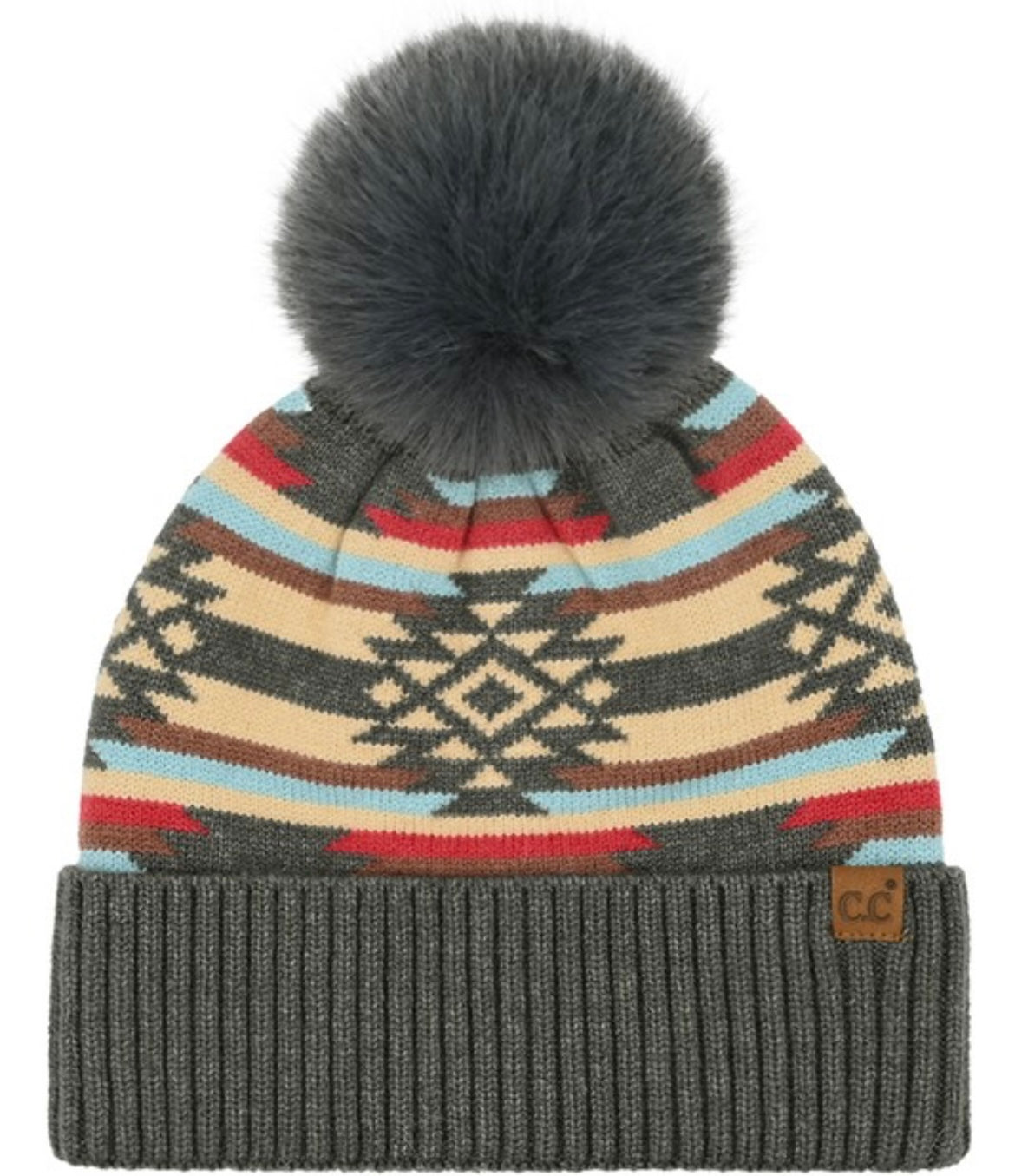 Aztec patter beanie