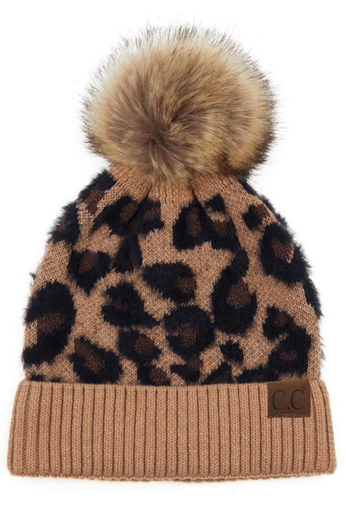 Cheetah print beanie