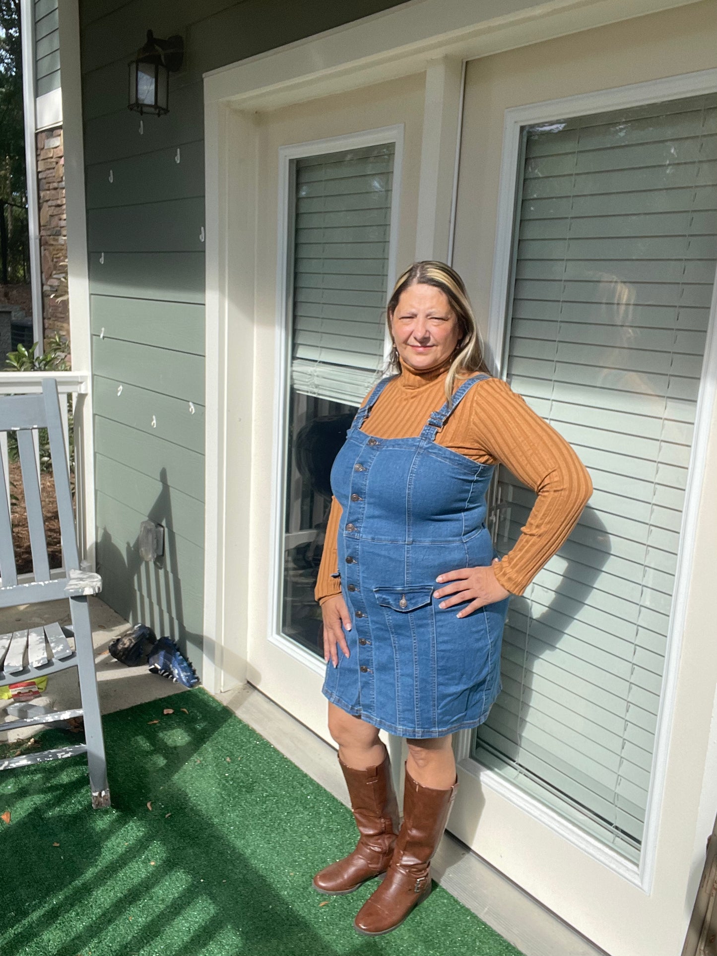 Button Down Denim Dress