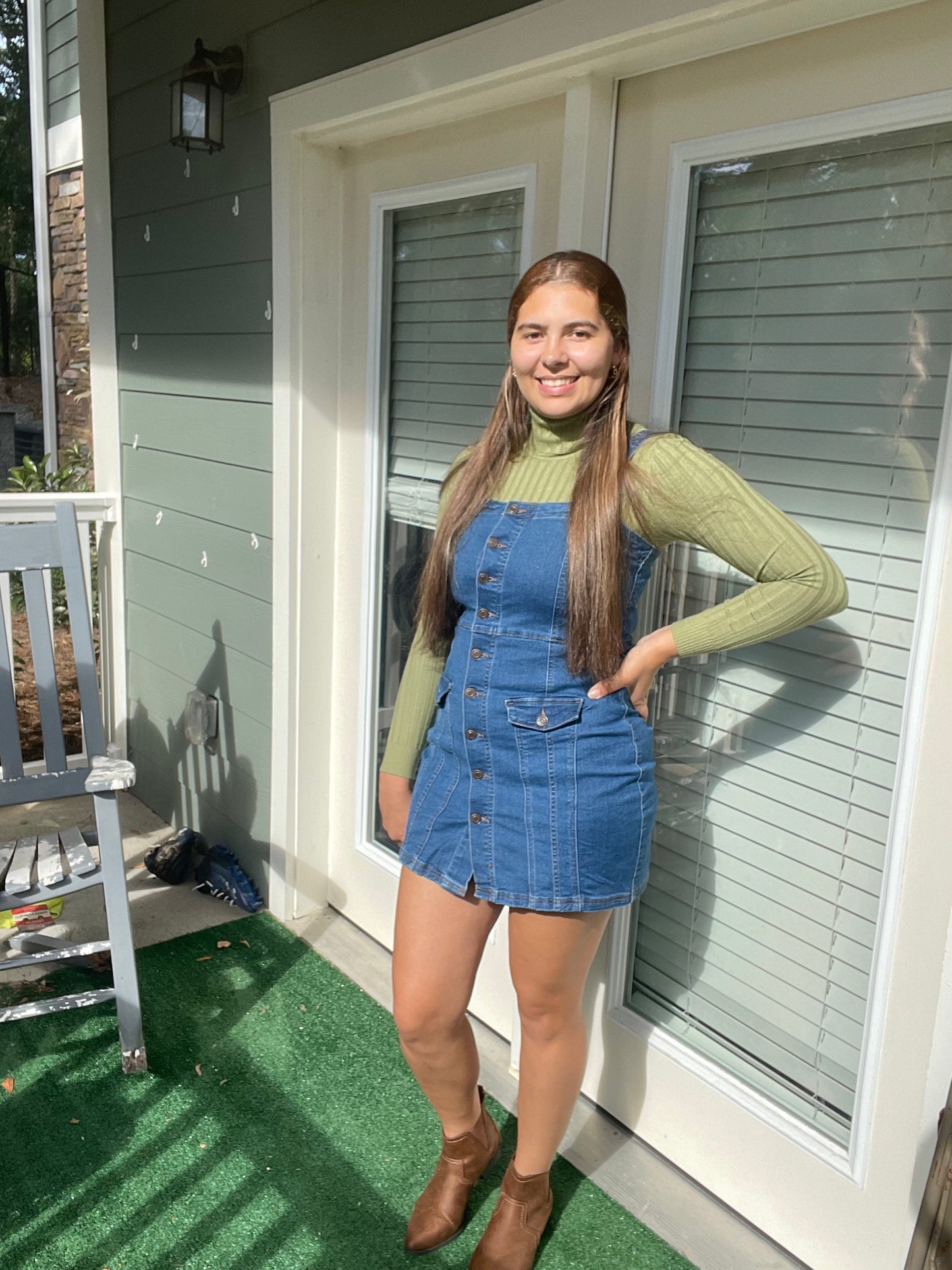 Button Down Denim Dress