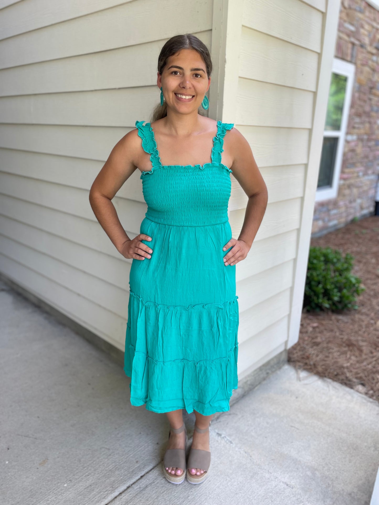 Baby Blue Smocked Dress