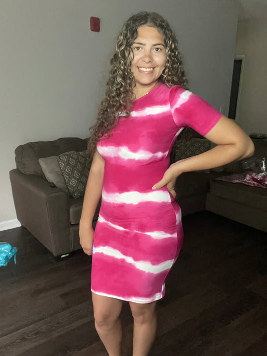 Pink Striped Dress